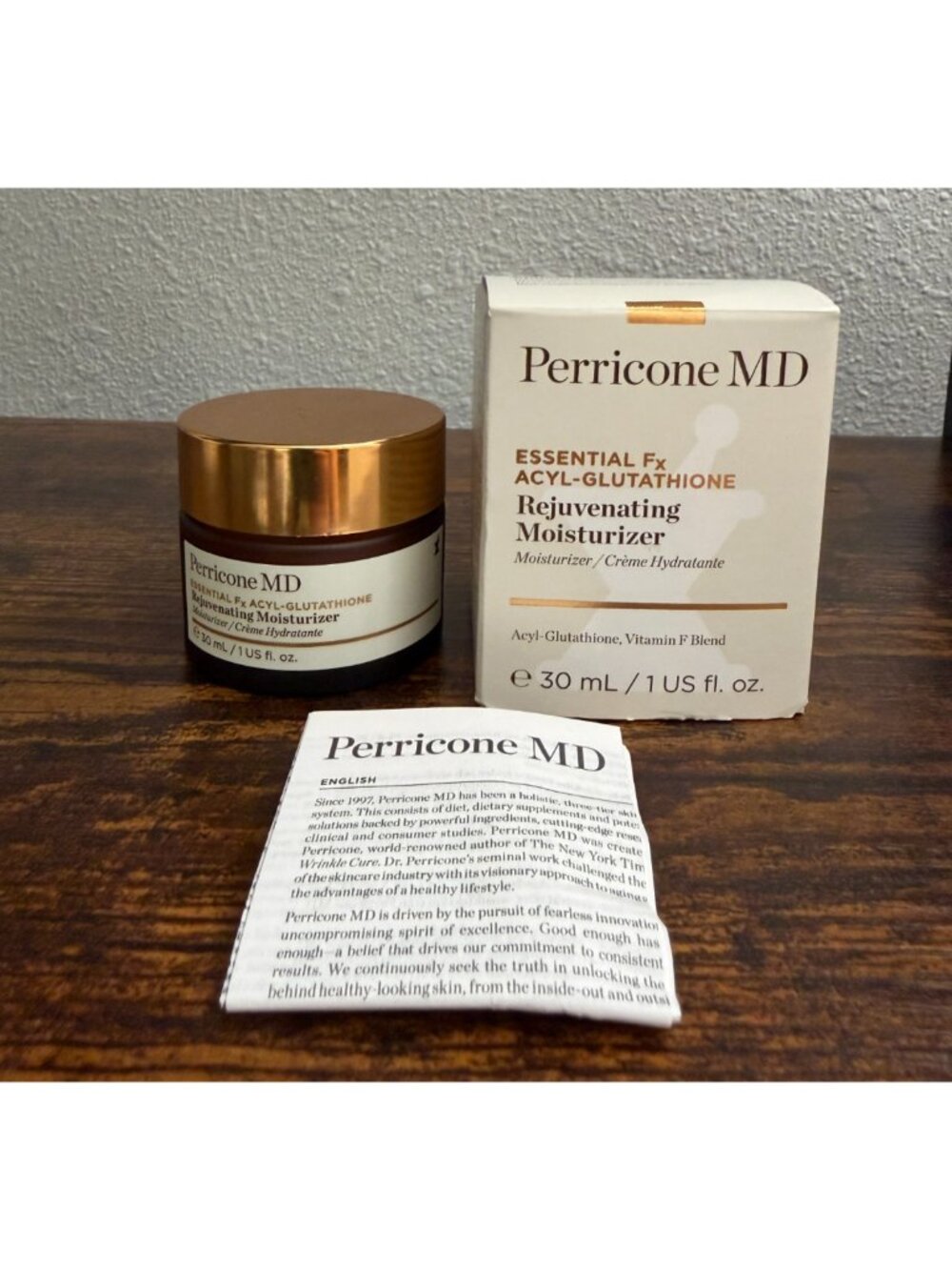 Perricone MD Essential Fx Acyl Glutathione Rejuvenating Moisturizer 1 fl oz NWB